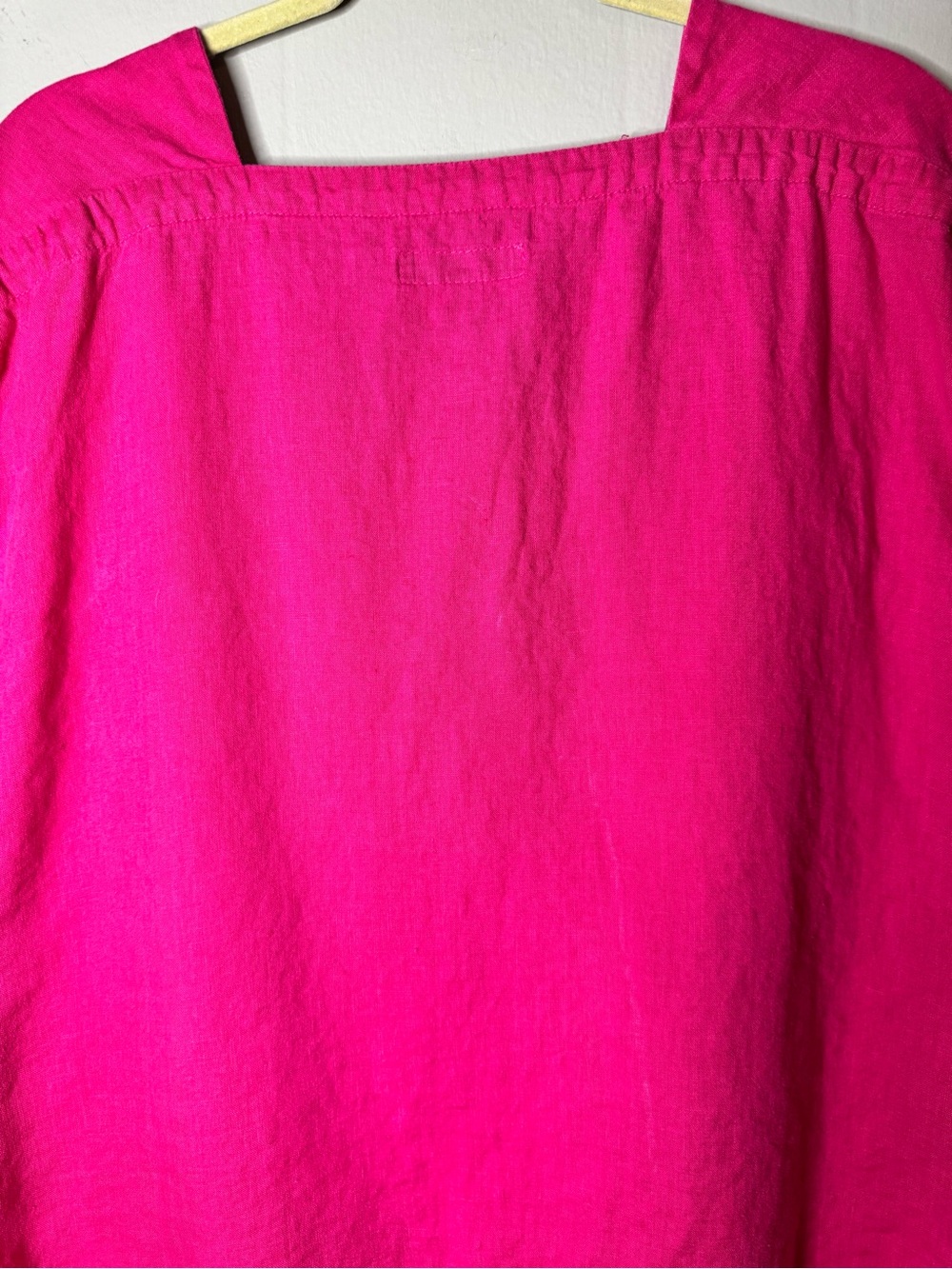FLAX Women's Linen Lagenlook Hot Pink Square Neck Tank Top Size Medium - Picture 7 of 7